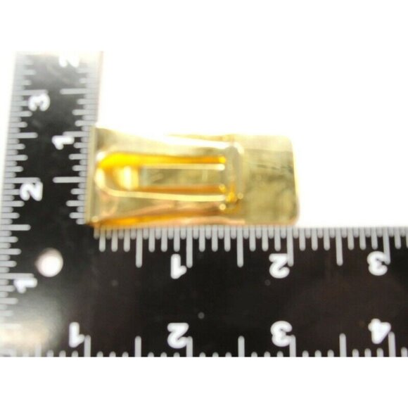Gold Tone Engravable Money Clip Card Cash ID Holder - Picture 5 of 6